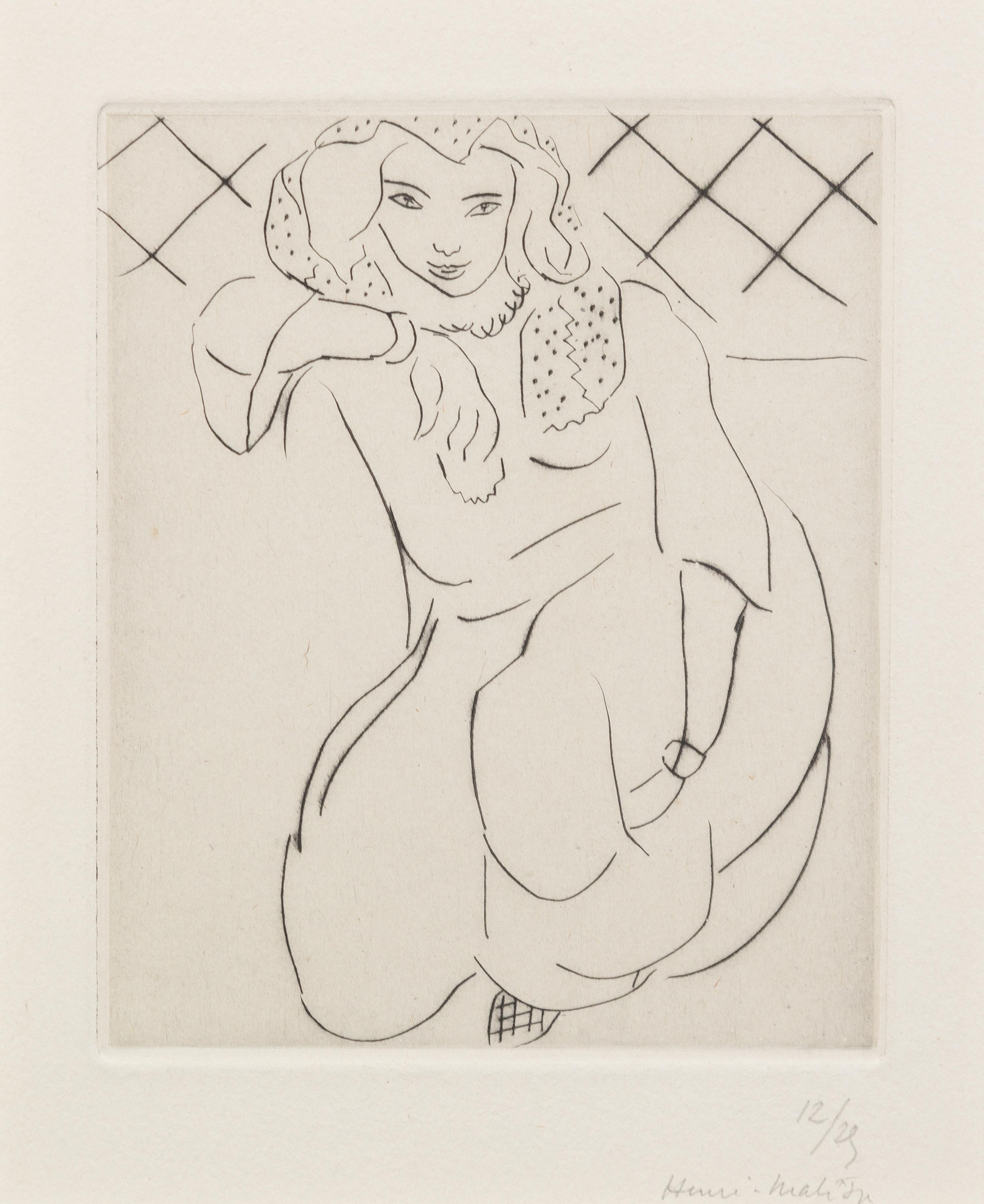 Henri Matisse, (French, 1869-1954), Oriental accroupie, voile sur la tete, 1929