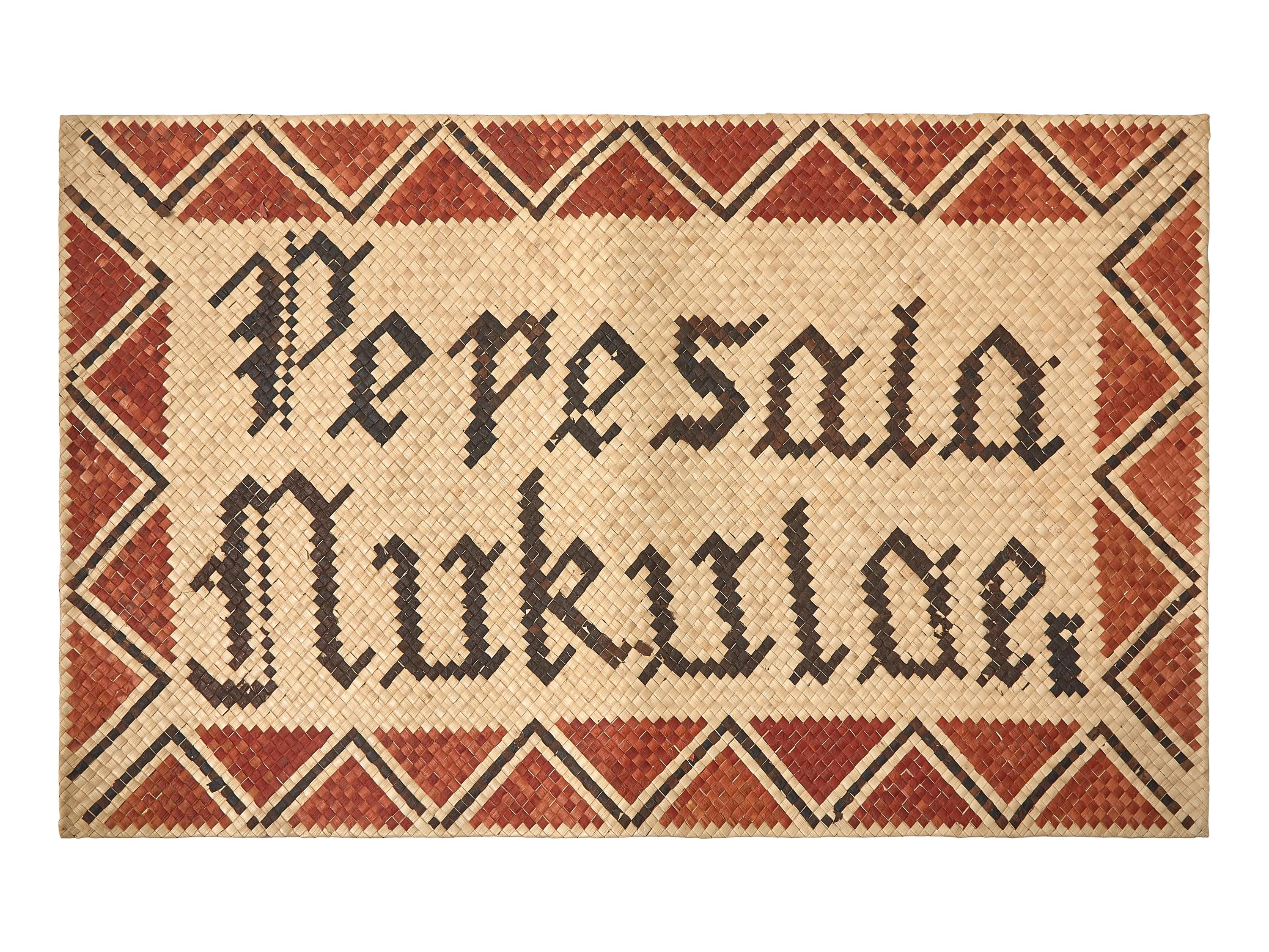 Two Woven Pandanus Mats