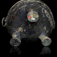 A Chinese Archaic Bronze Covered Tripod Vessel, Dun, Spring and Autumn Period 春秋 青銅敦
