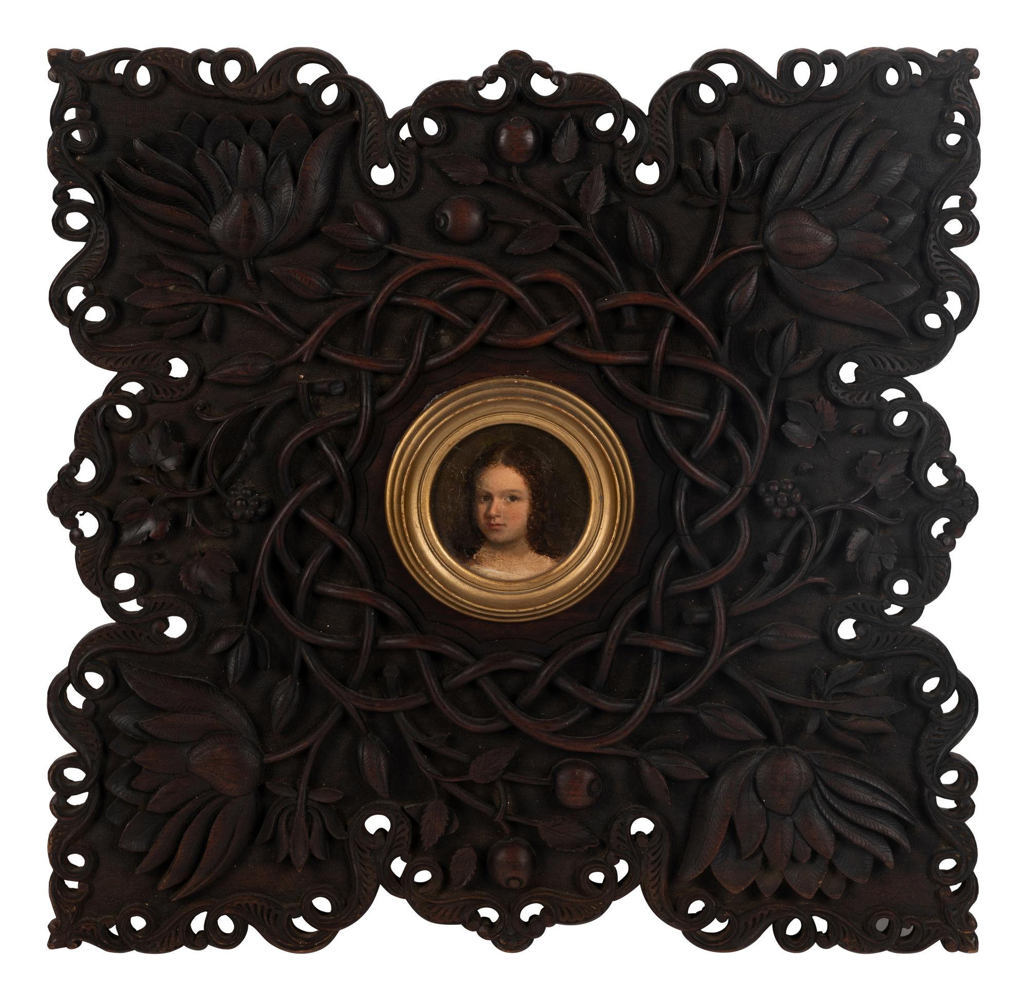 An Ornate Carved Indian Frame, Habib Joo & Sons