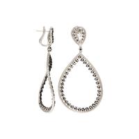 BLACK DIAMOND AND DIAMOND EARRINGS