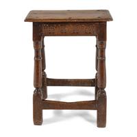 A Charles II Oak Stool