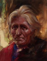 Donald Zolan, (American, 1937-2009), Portrait of an Elderly Woman