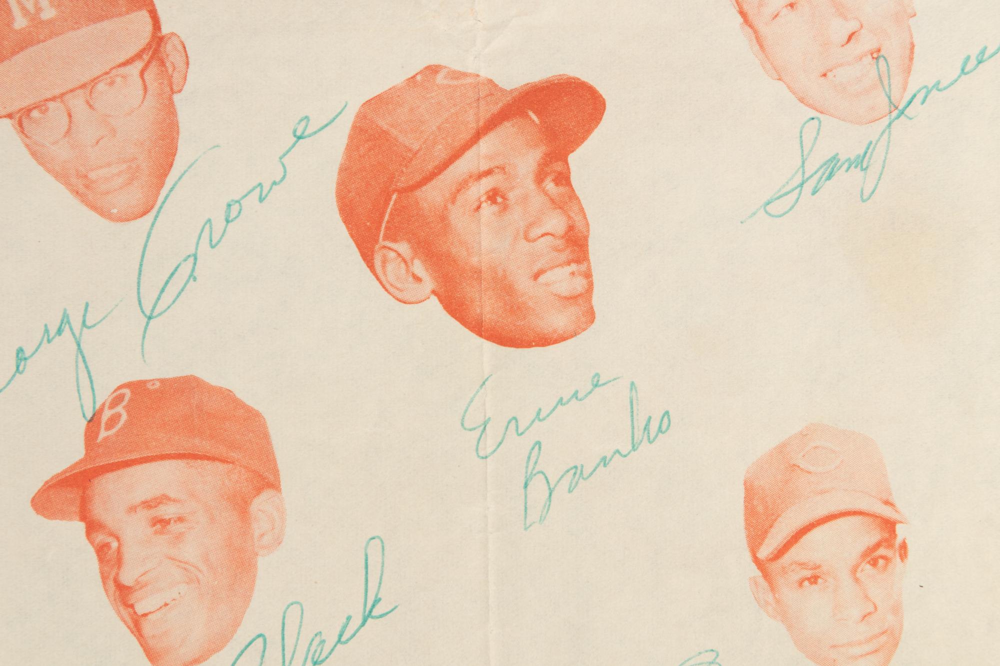 An Important 1955 Negro Baseball All Stars Barnstorming Tour Signed Program (Including Mays, Aaron, Banks and Doby)