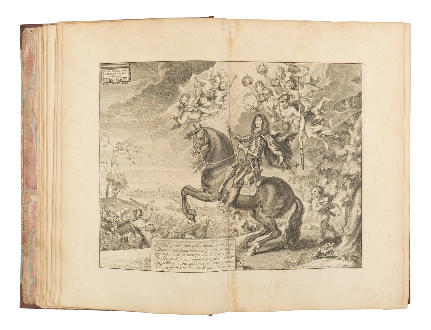 [EQUESTRIAN]. NEWCASTLE, William Cavendish (1592-1676), SAUNIER, Gaspard de (1663-1748), DIEPENBEKE, Abraham van (1596-1675), illustrator. Méthode et Invention Nouvelle de Dresser les Chevaux . London: Chez Jean Brindley, Libraire de S. A. R. Monseigneur le Prince de Galles, dans New Bond-street, 1737.