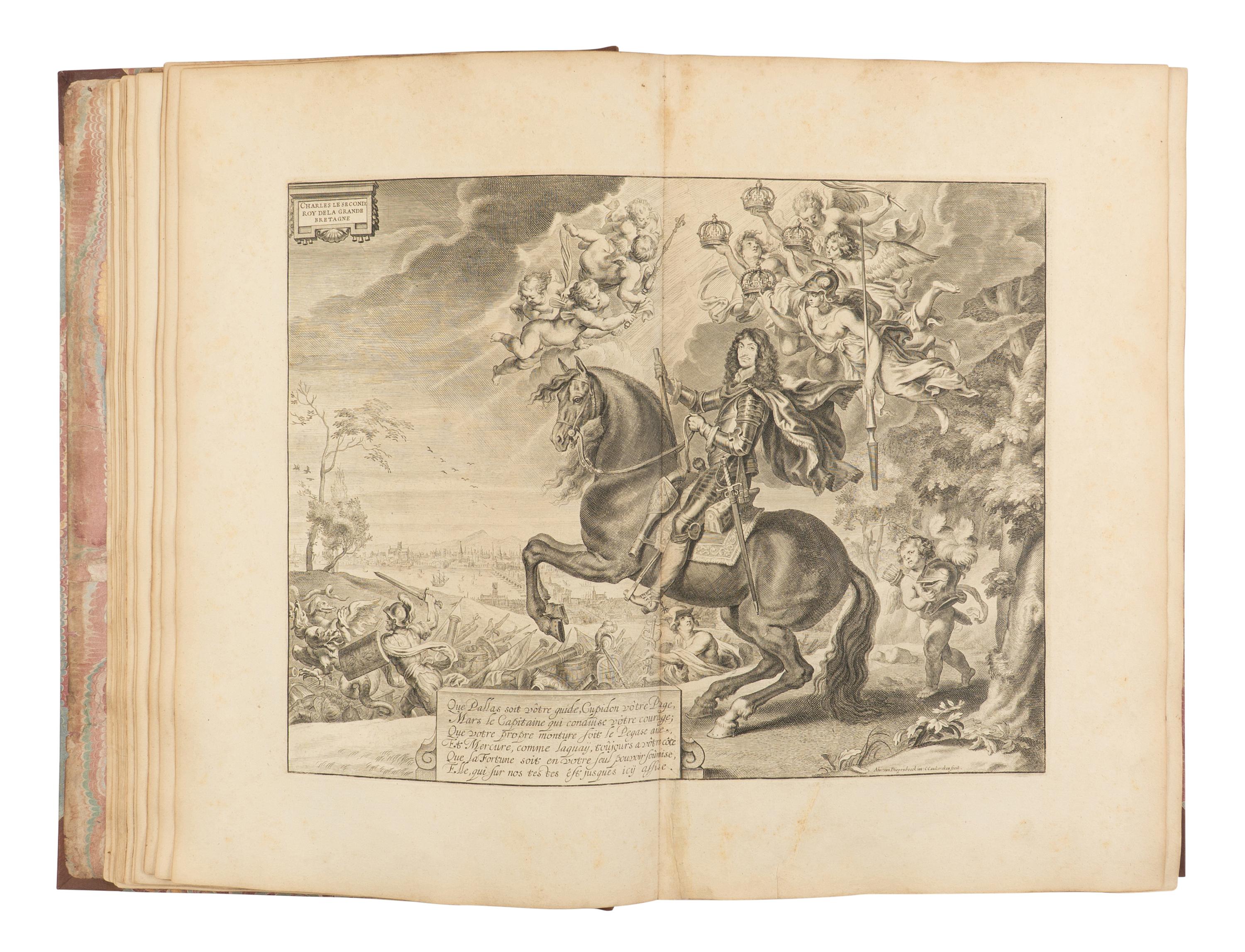 [EQUESTRIAN]. NEWCASTLE, William Cavendish (1592-1676), SAUNIER, Gaspard de (1663-1748), DIEPENBEKE, Abraham van (1596-1675), illustrator. Méthode et Invention Nouvelle de Dresser les Chevaux . London: Chez Jean Brindley, Libraire de S. A. R. Monseigneur le Prince de Galles, dans New Bond-street, 1737.