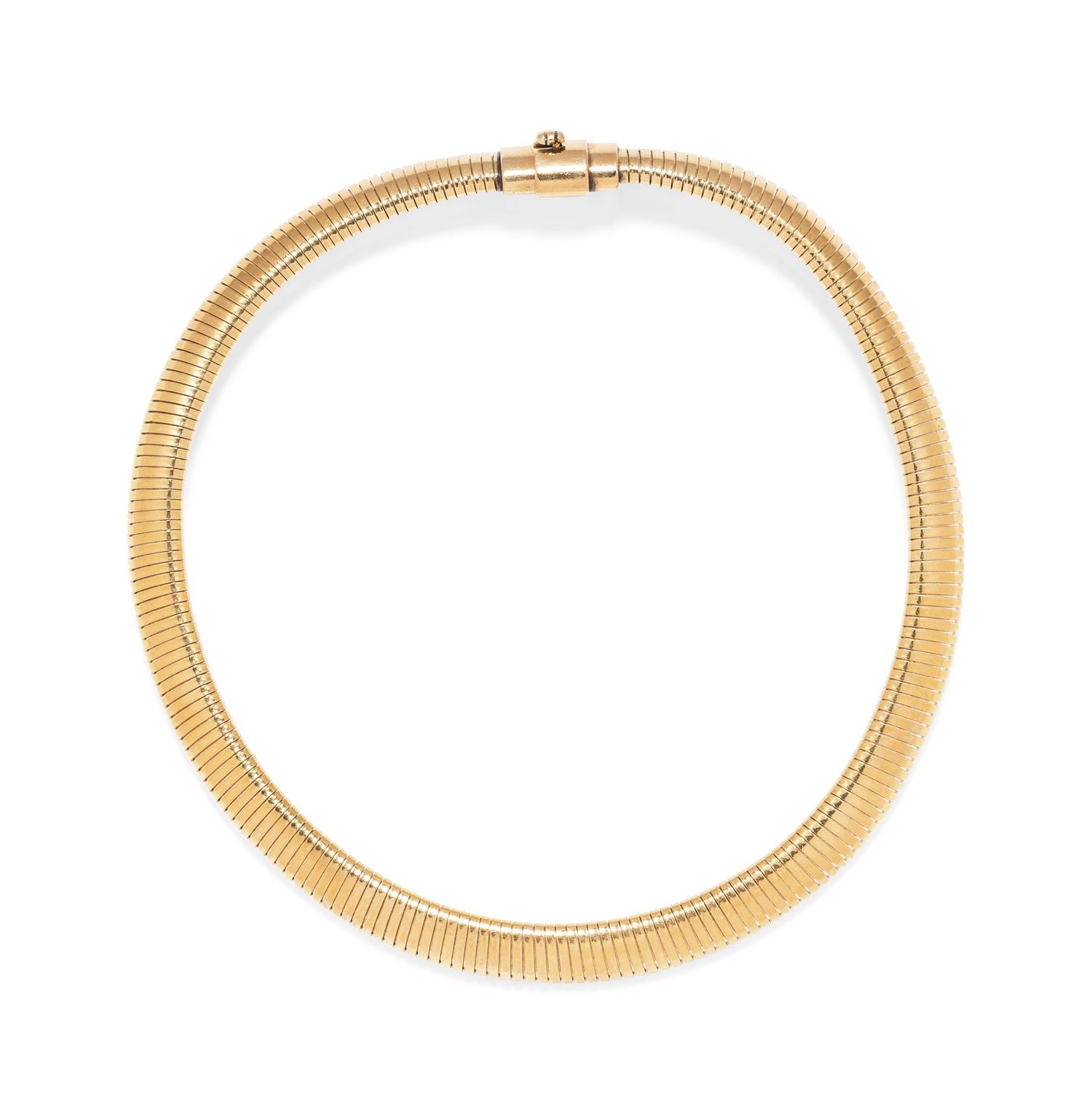 A 14 Karat Yellow Gold Necklace, Forstner,