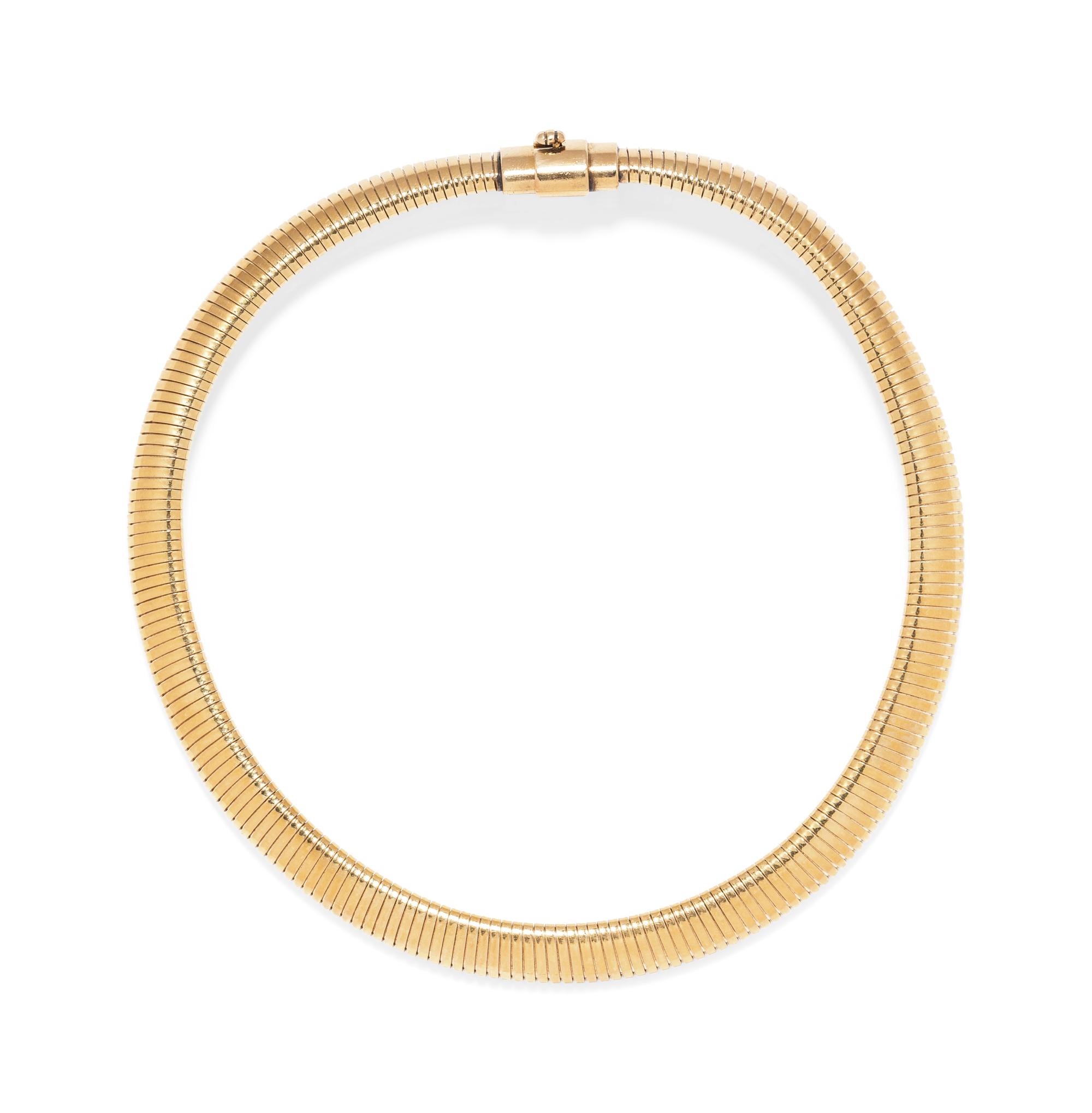 A 14 Karat Yellow Gold Necklace, Forstner,