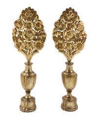 A Pair of Italian Carved Ornaments Height 27 inches. — EARLY 20TH CENTURY