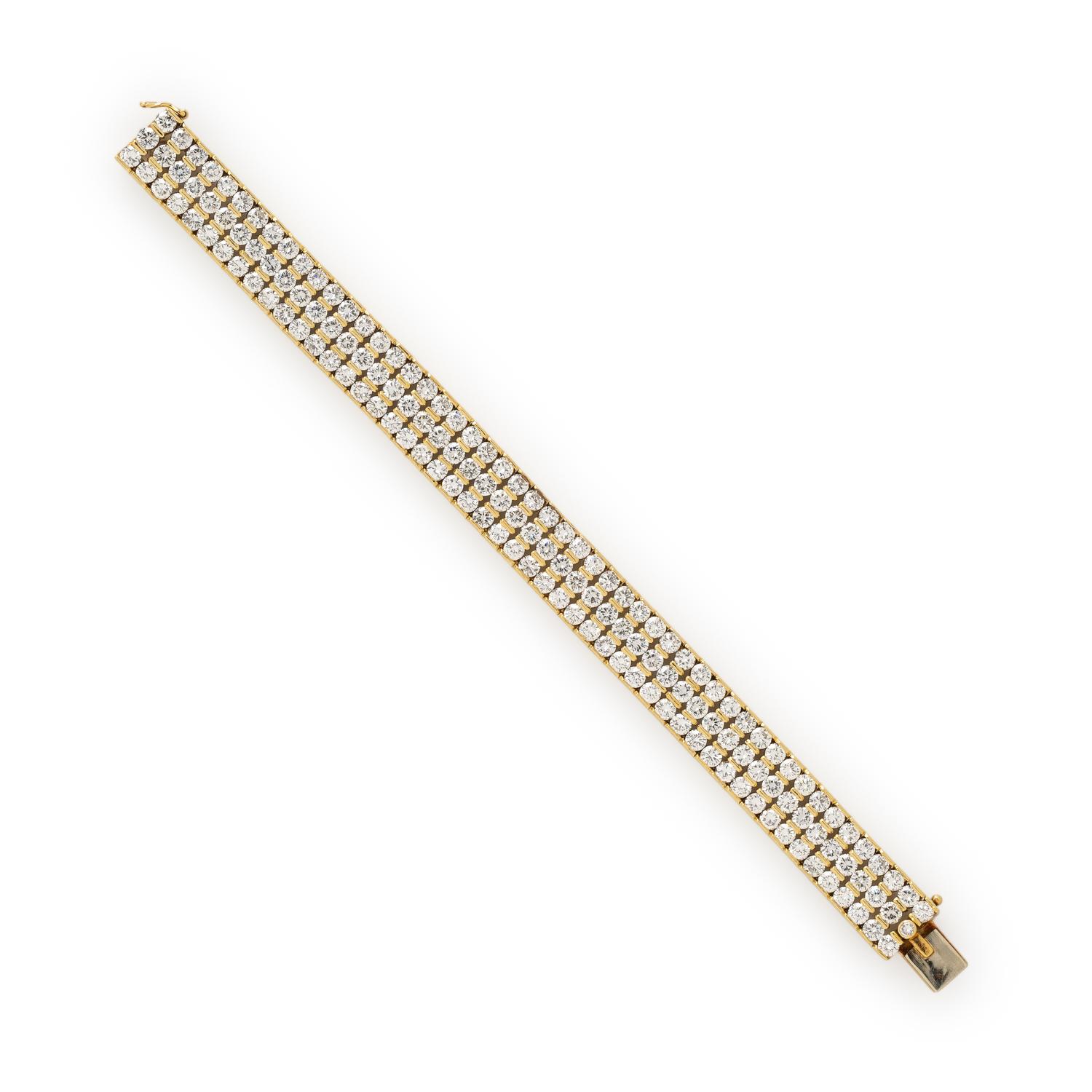 TIFFANY & CO., DIAMOND AND YELLOW GOLD BRACELET