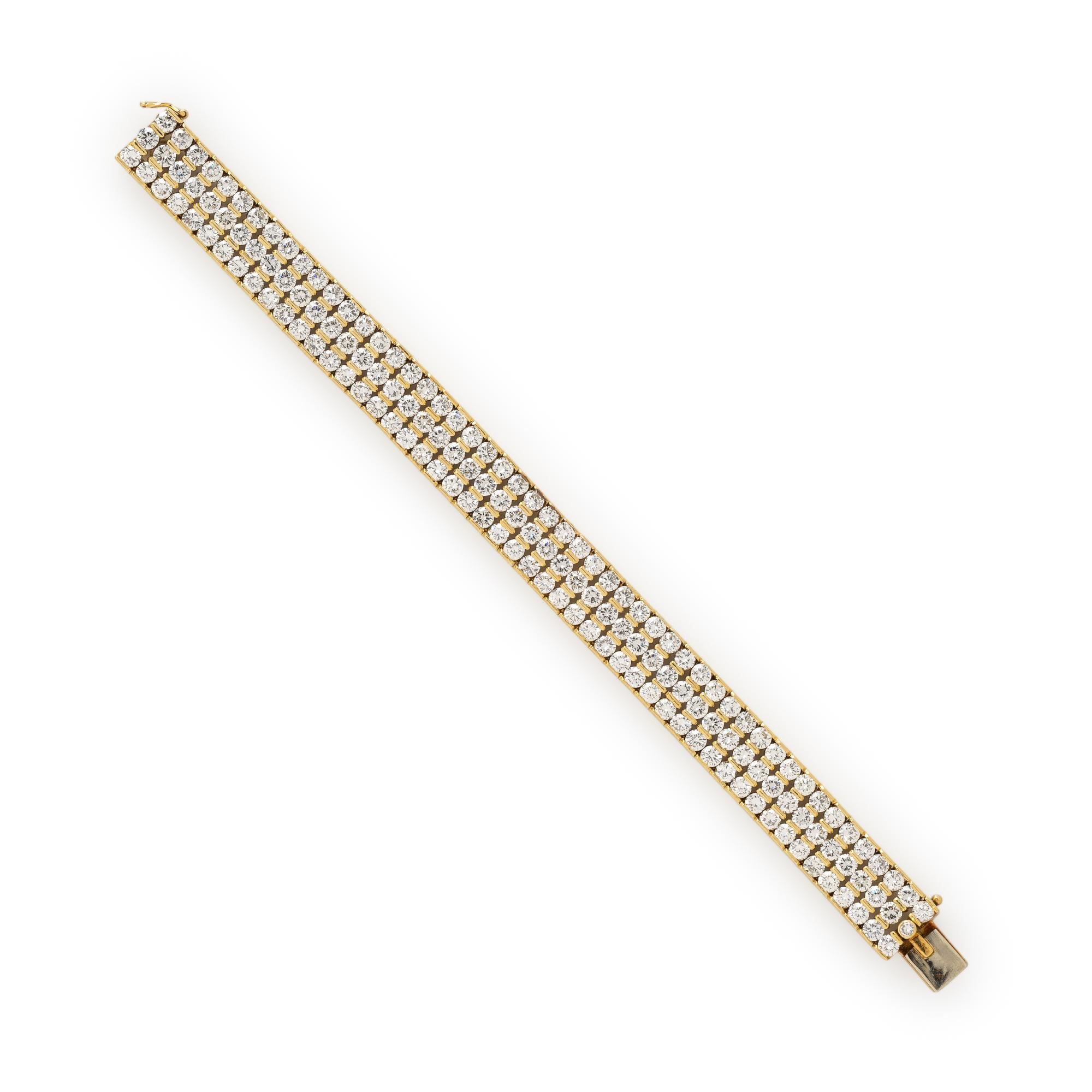 TIFFANY & CO., DIAMOND AND YELLOW GOLD BRACELET