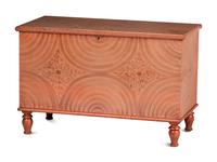 A Late Federal Grain Painted Poplar Blanket Chest