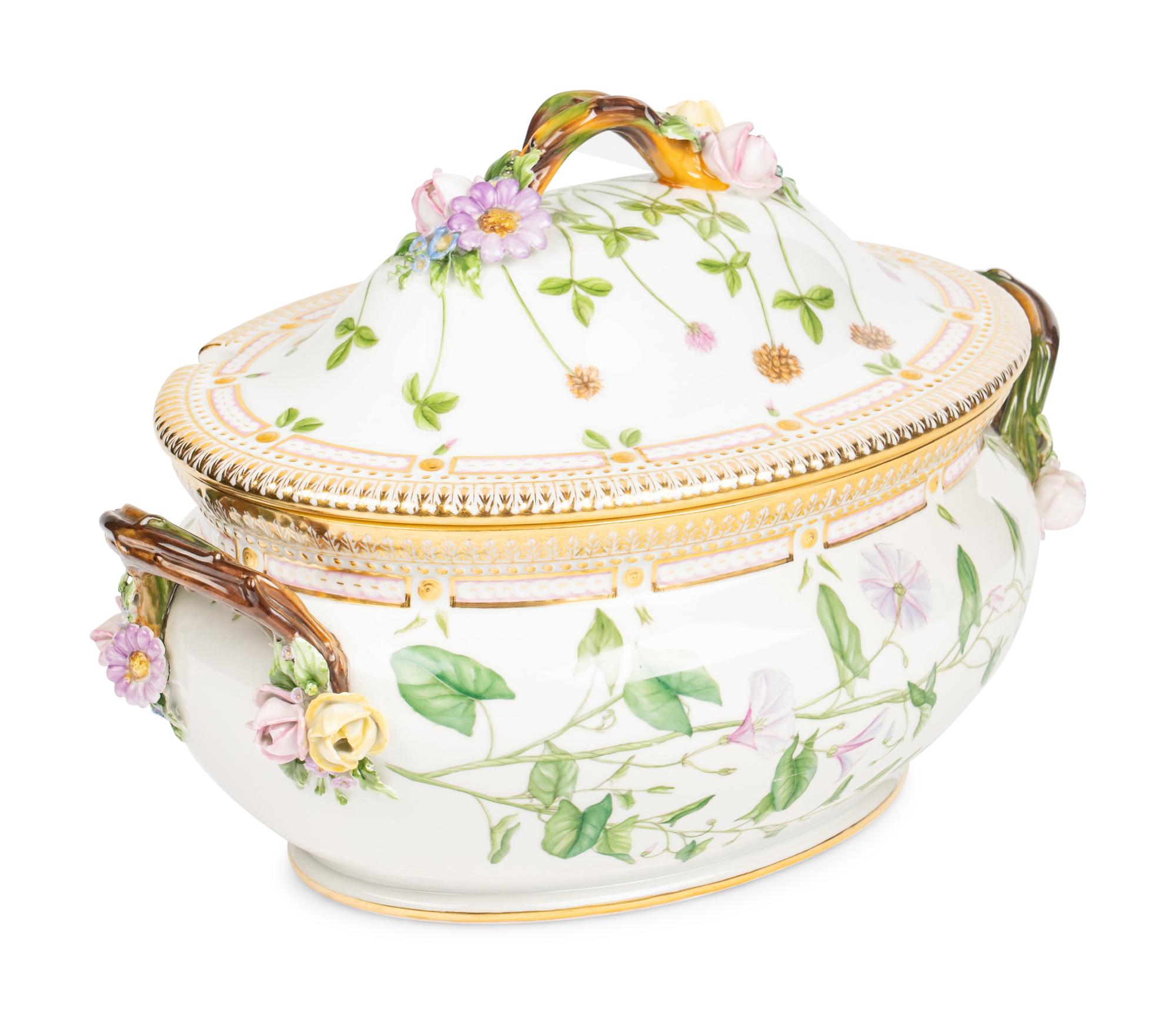 A Royal Copenhagen Flora Danica Porcelain Covered Tureen