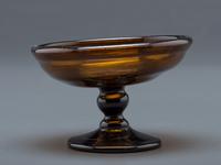 A Blown-Glass Compote in Amber
