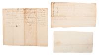 [SLAVERY & ABOLITION]. A group of 3 manuscript statements certifying the work of Maryland constables to suppress "tumultuous meetings" of African Americans. Ca 1820s-1830s.
