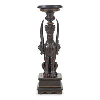 A Victorian Carved Walnut Griffin Pedestal