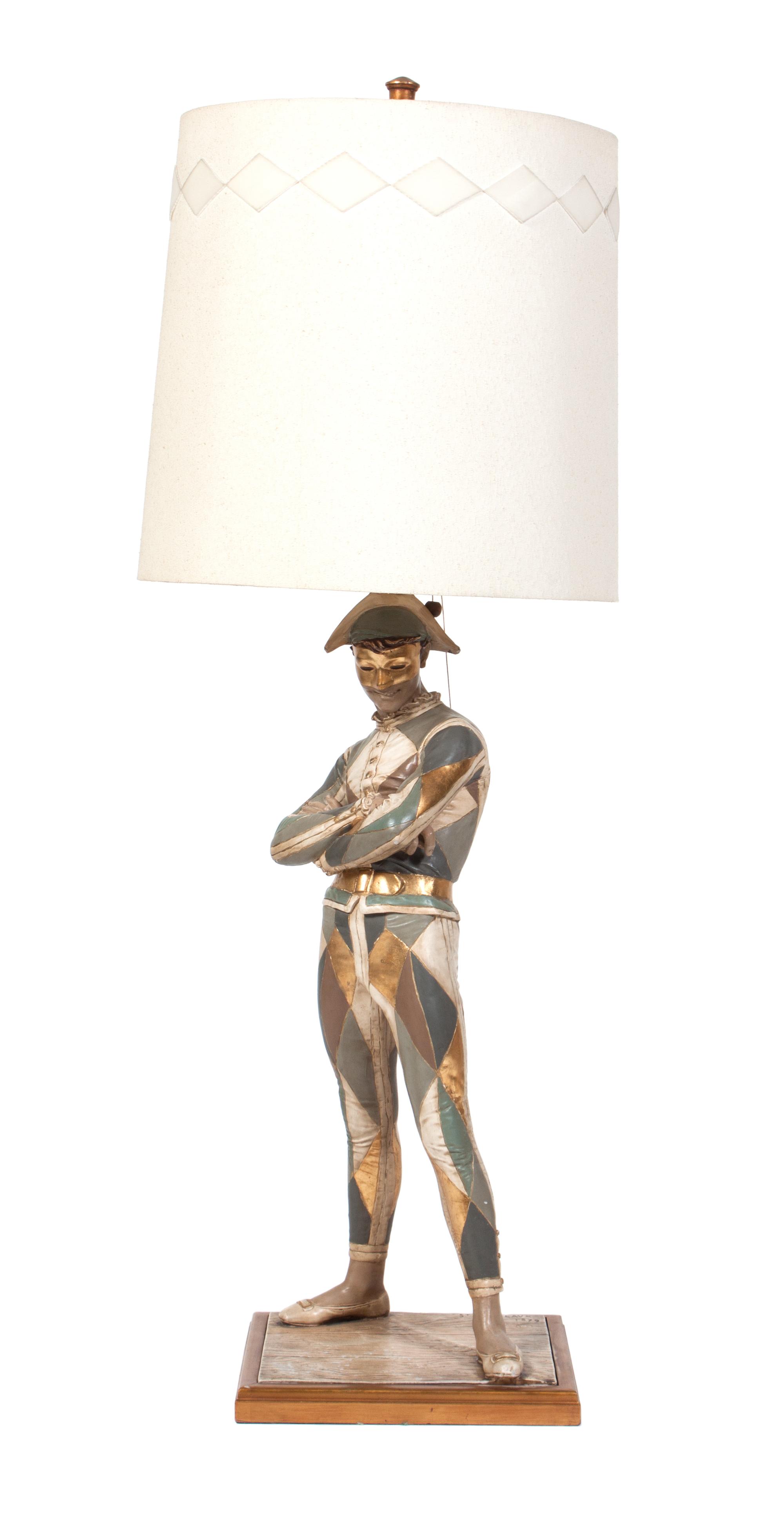 A Marbro Harlequin Standing Lamp Height 54 1/2 inches. — AFTER RENE ST. MARCEAUX (1845-1915)