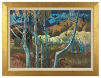 A Magical Place (Landscape with Horses and Crows) , 1979