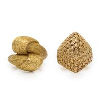 TWO YELLOW GOLD RINGS