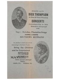 [MUSIC]. Broadsides and sheet music related to Jubilee Singers and African American music, comprising: