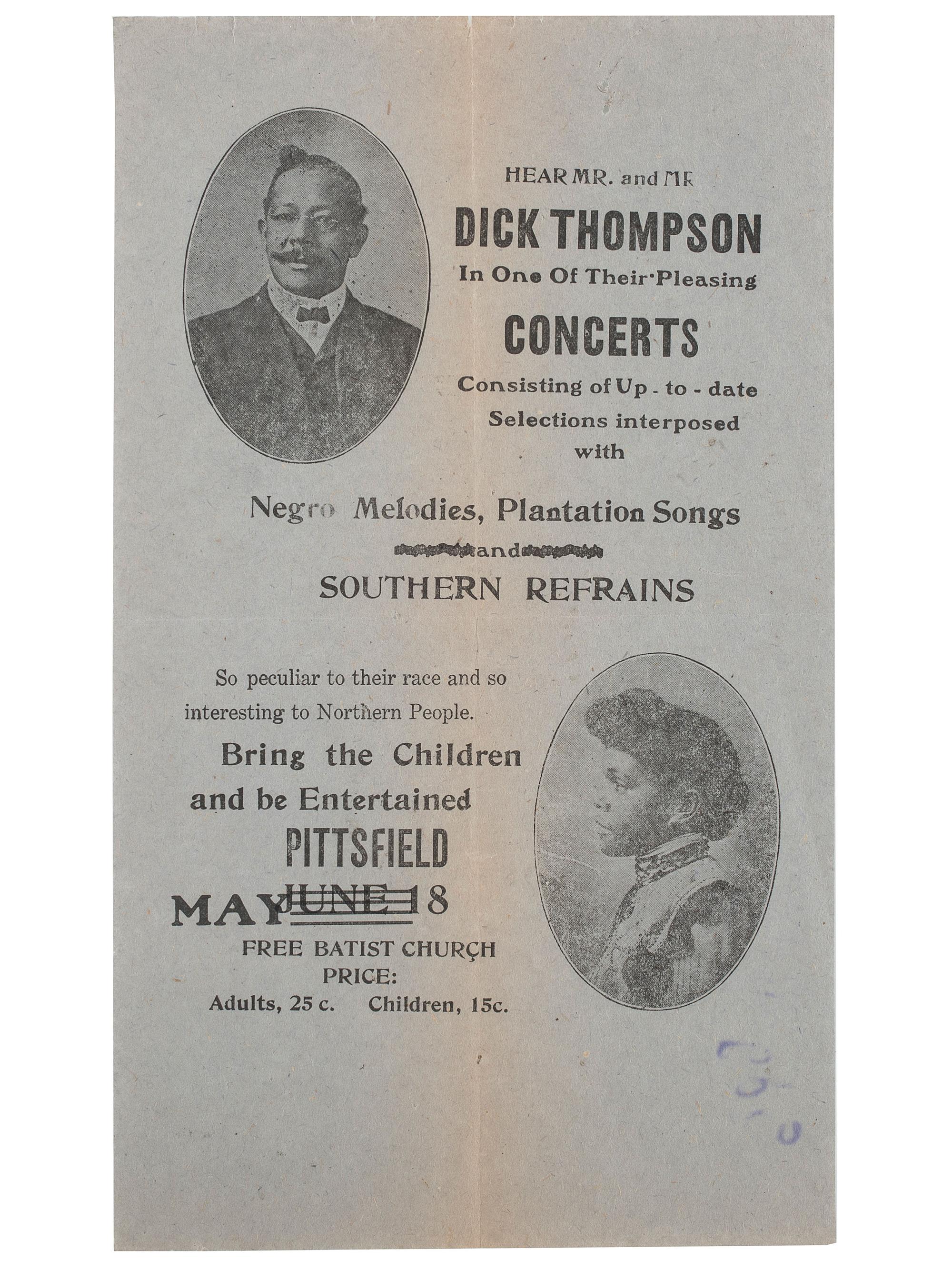 [MUSIC]. Broadsides and sheet music related to Jubilee Singers and African American music, comprising: