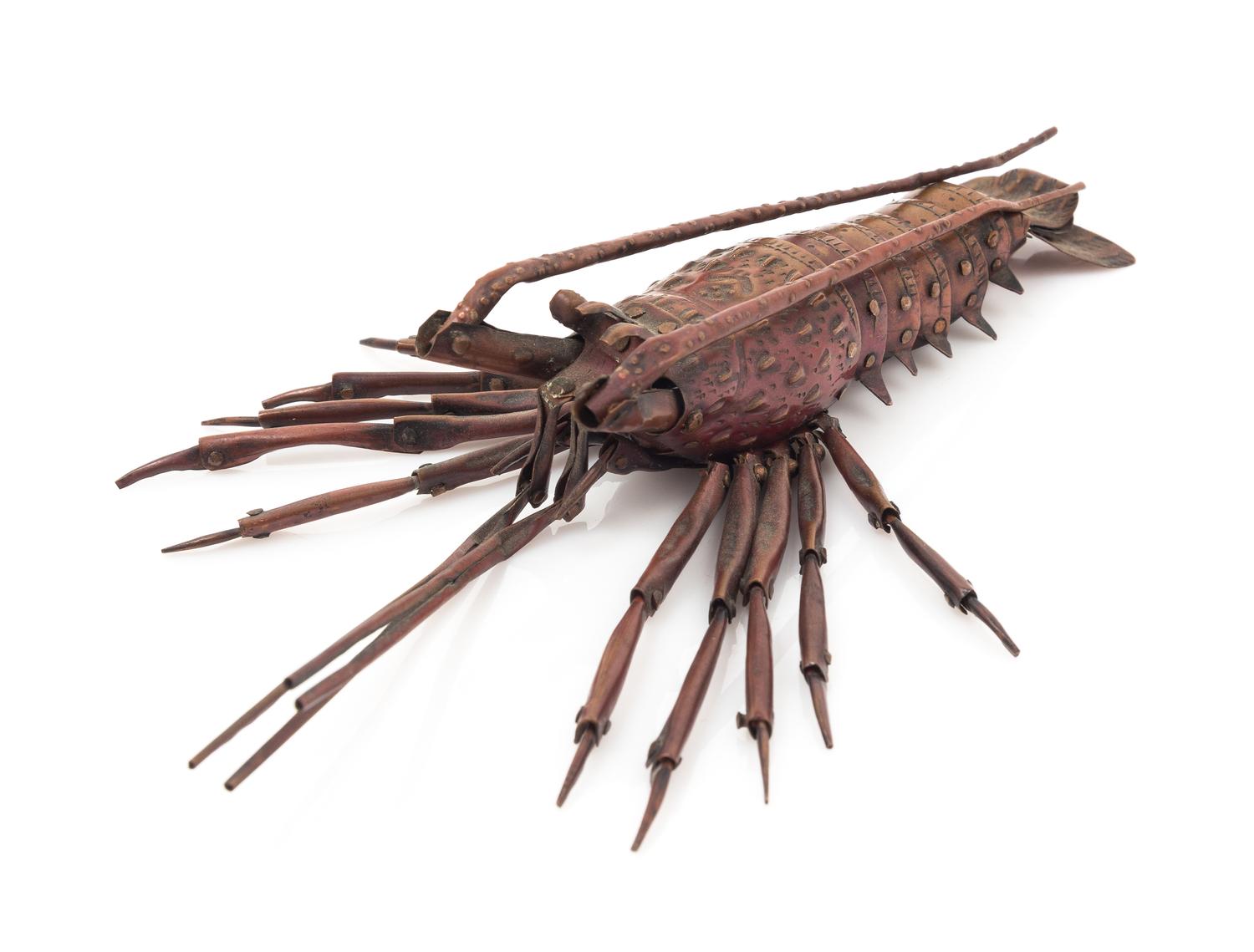 A Copper Articulated Model of a Lobster Length 7 1/2 inches. — SIGHED HIROYOSHI, MEIJI PERIOD (1868-1912)