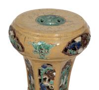 A Pair of Chinese Glazed Ceramic Pedestals