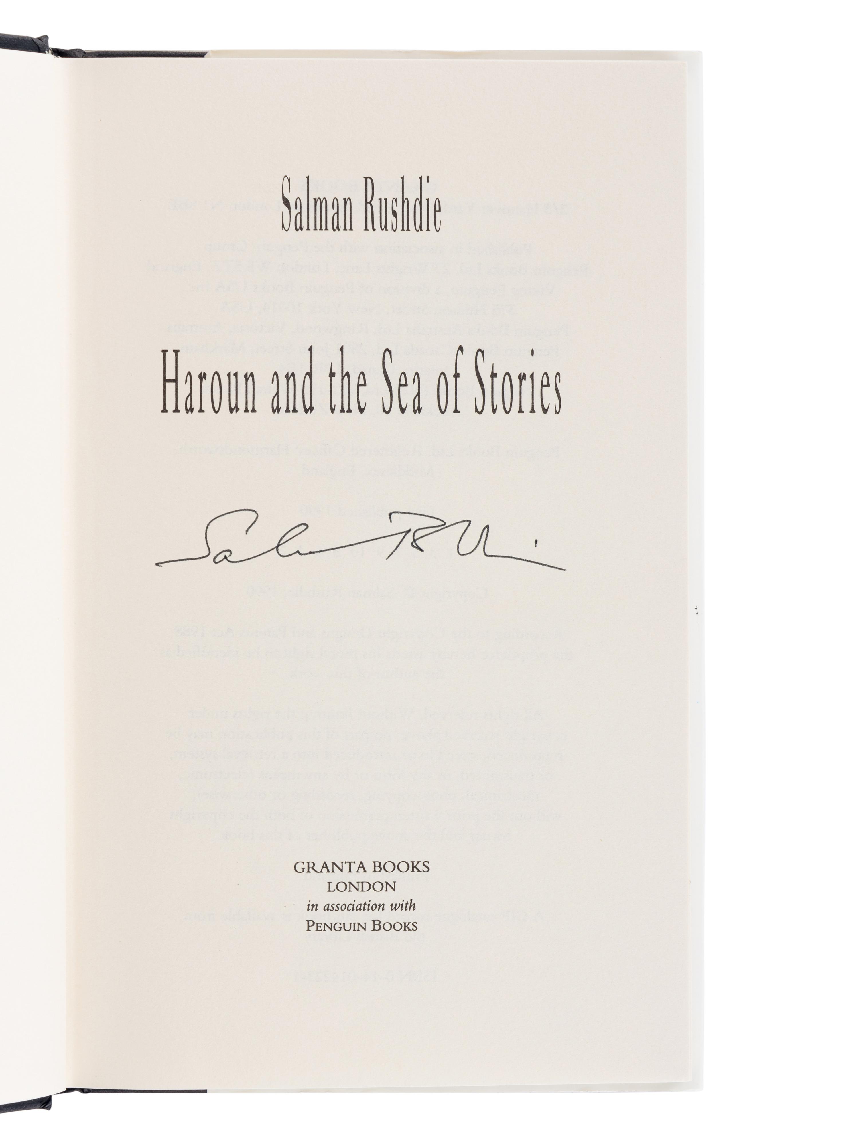 RUSHDIE, Salman (b. 1947). A group of 8 FIRST EDITIONS, many SIGNED, comprising: