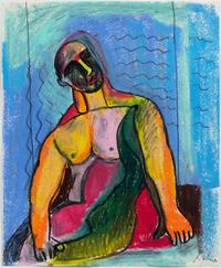 Sandro Chia, (Italian, b. 1946), Untitled (Seated Male)