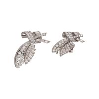 FRENCH, DIAMOND DOUBLE CLIP BROOCH