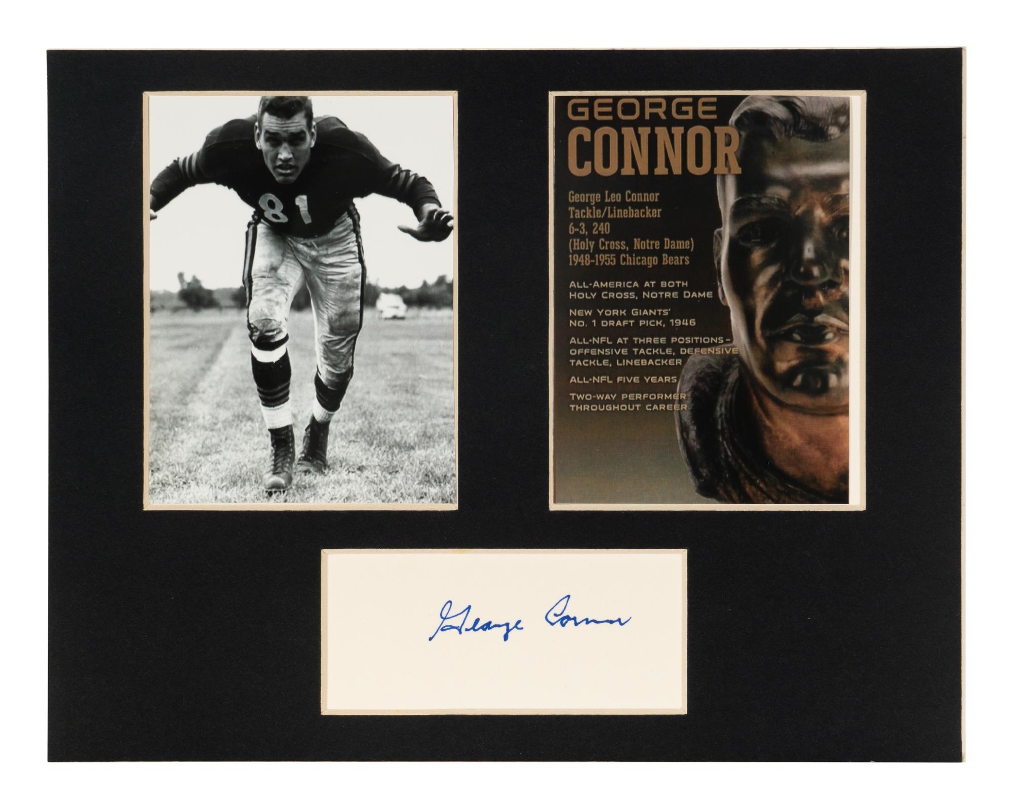 Collection One of Personal Items from Chicago Bears and Notre Dame Legend George Connor