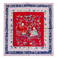 Five Chinese Embroidered Silk Panels