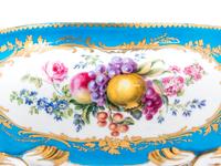 A Sèvres Painted and Parcel Gilt Turquoise-Ground Porcelain Covered Tureen