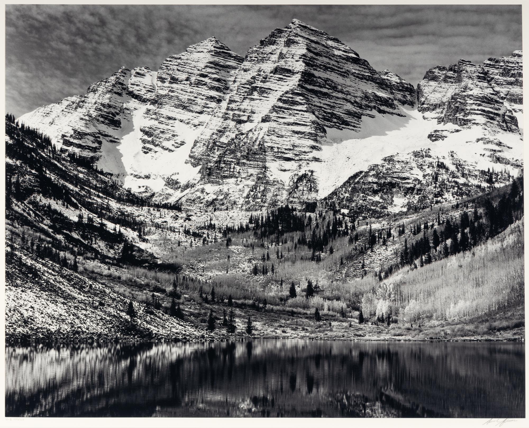 Ansel Adams (1902-1984) Maroon Bells, Near Aspen, Colorado, 1951