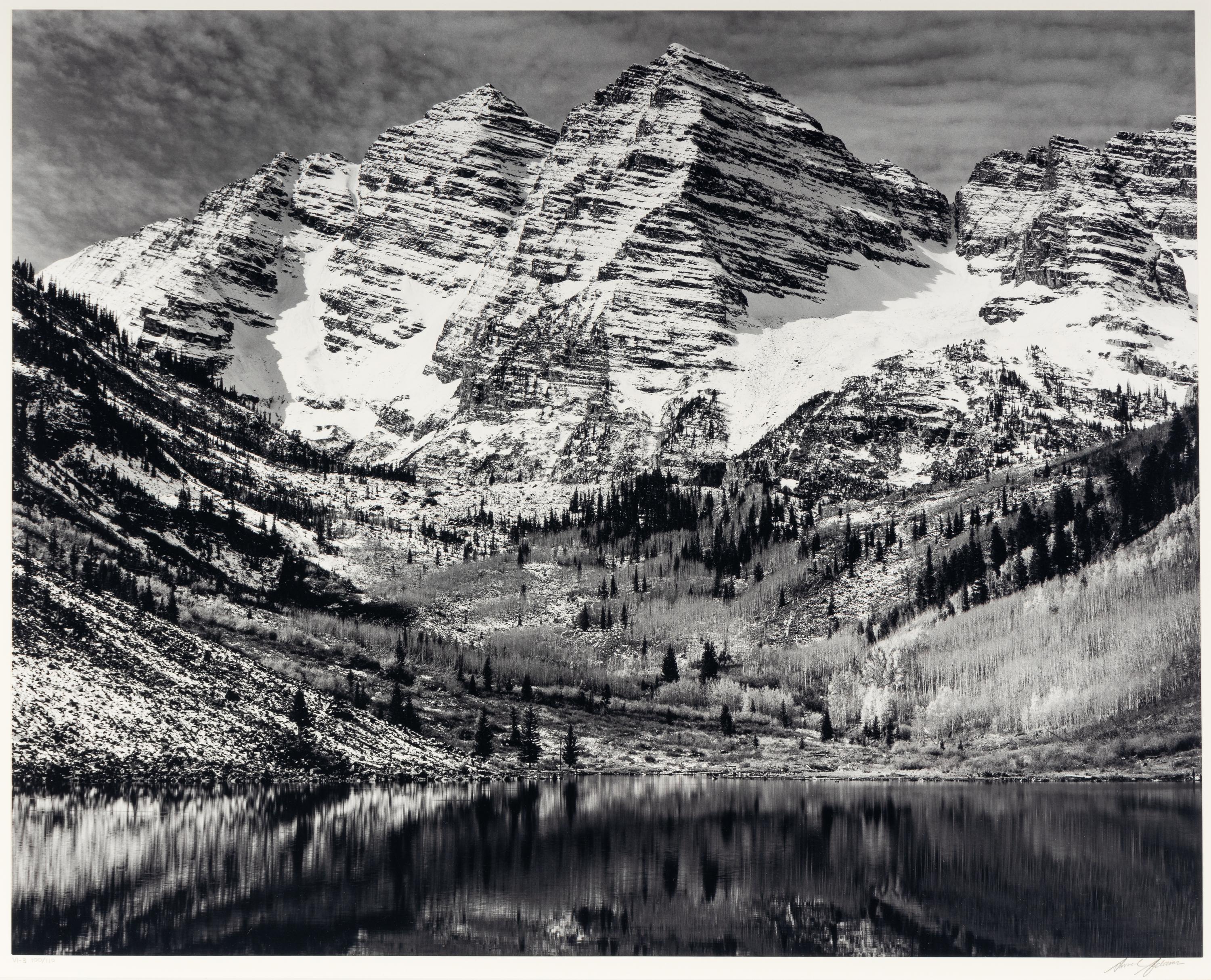Ansel Adams (1902-1984) Maroon Bells, Near Aspen, Colorado, 1951