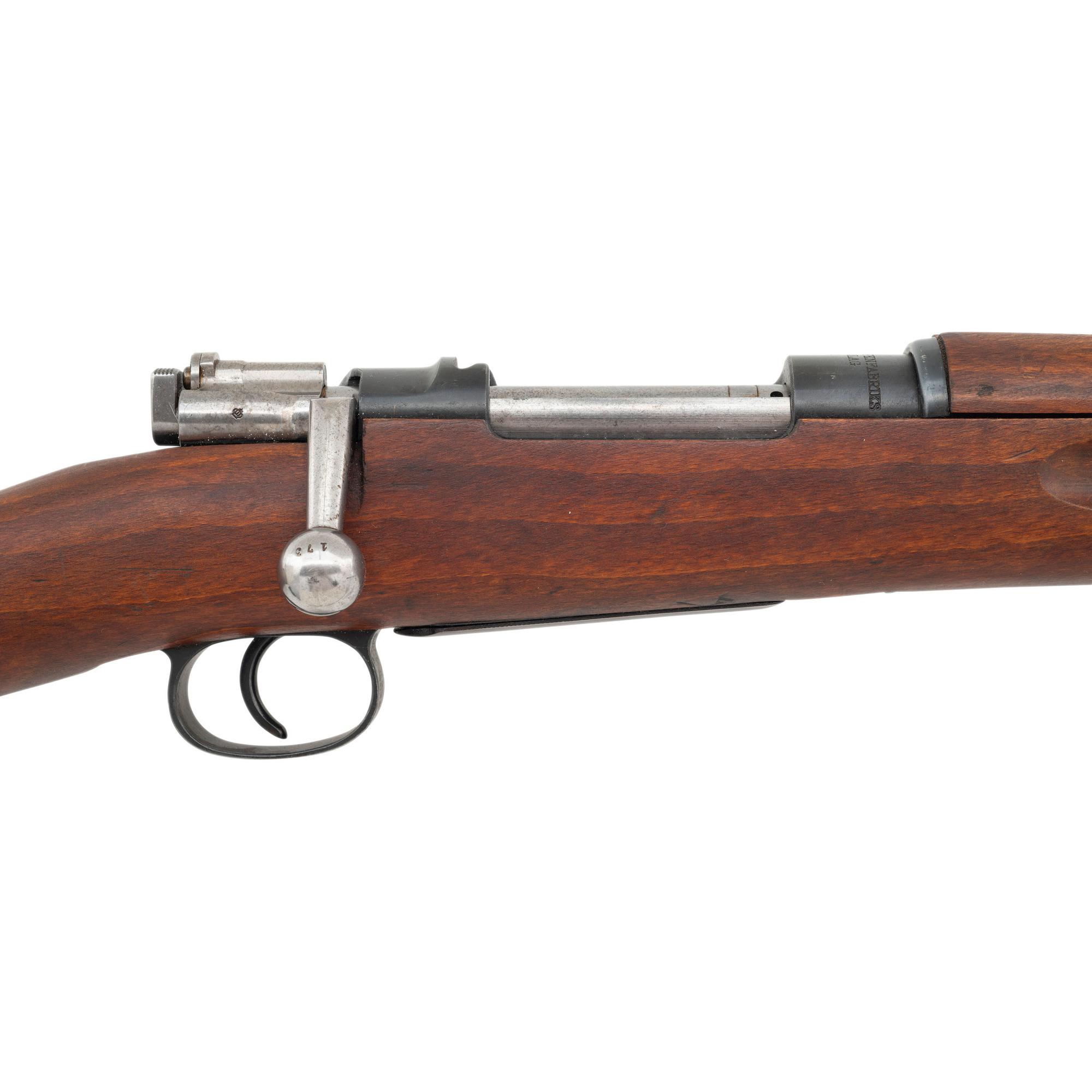 **Swedish Mauser M1938 Short Rifle with Flash Suppressor