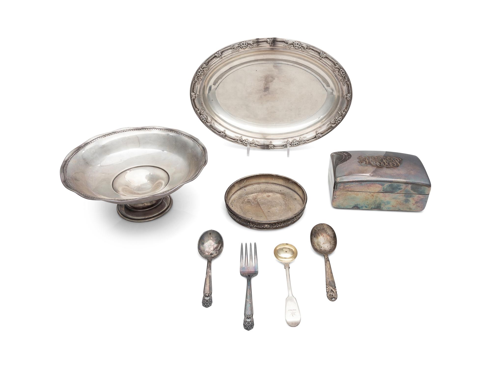 A Group of Silver and Silver-plate Articles