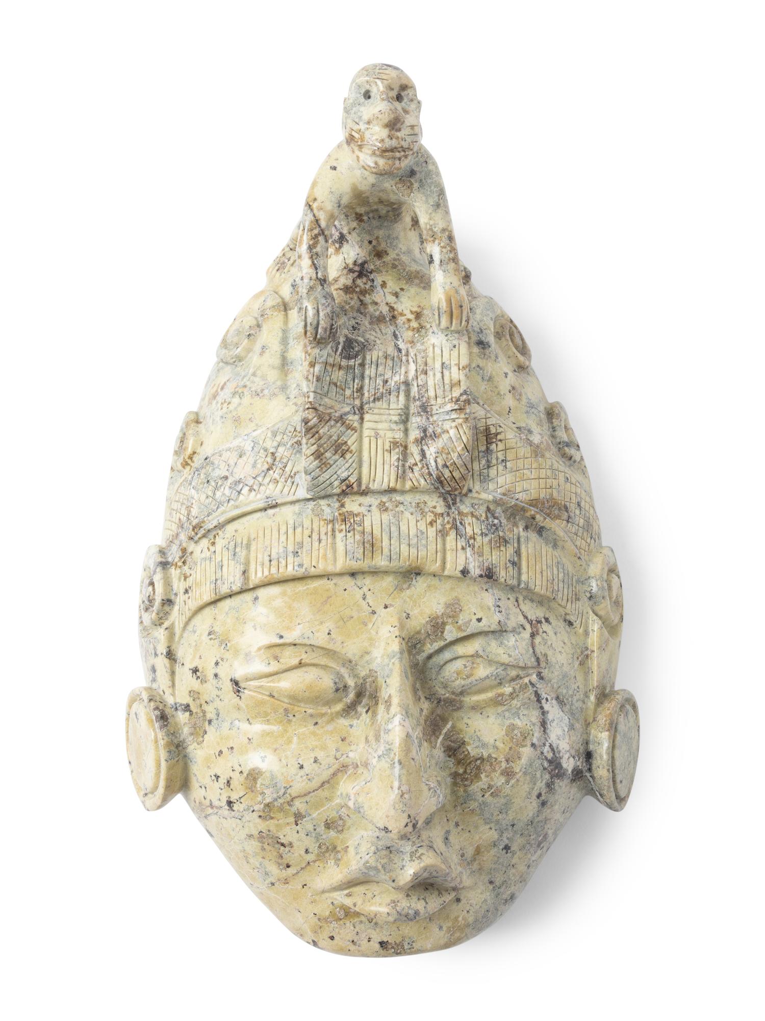 An Olmec Style Carved Stone Mask
