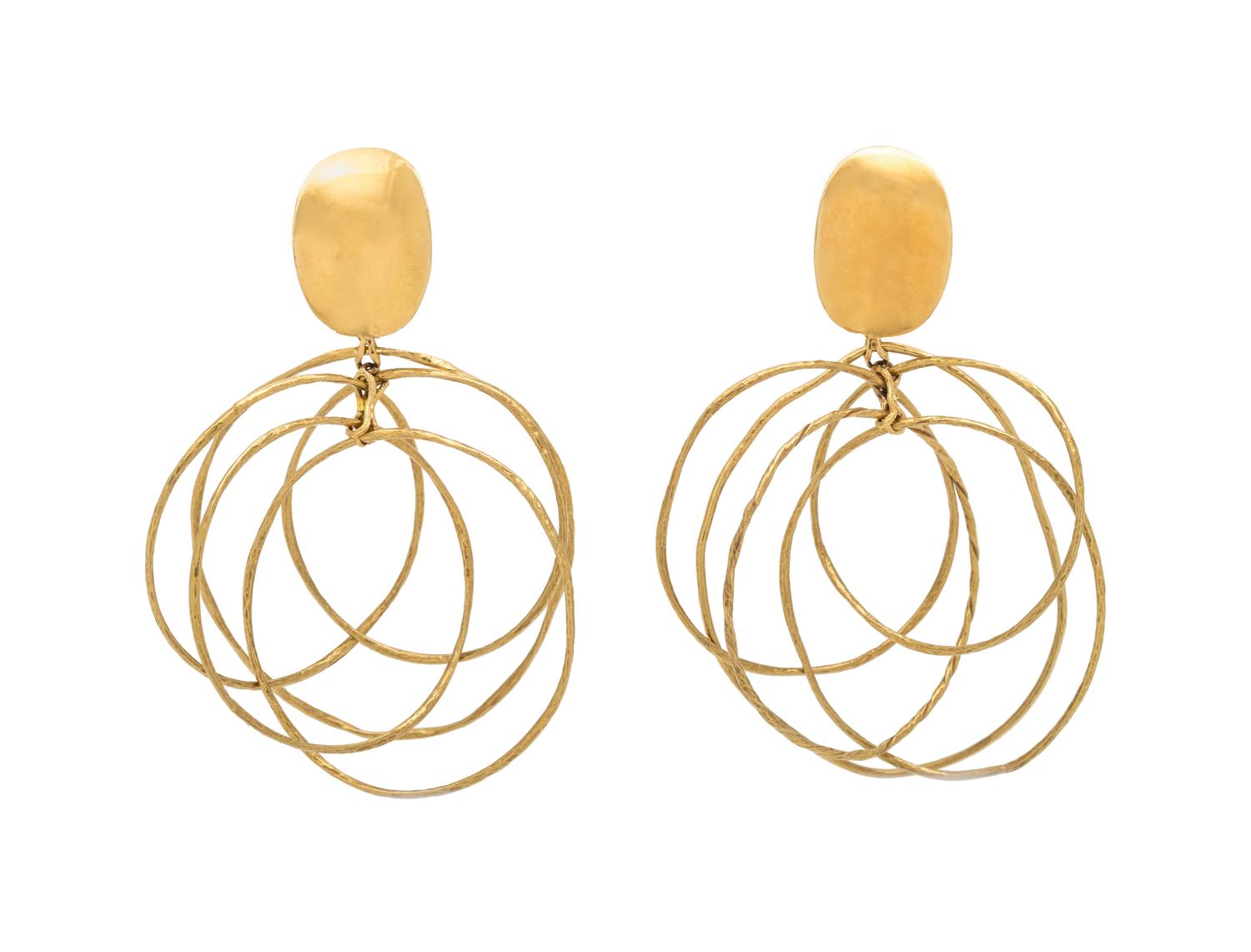 YELLOW GOLD EARCLIPS