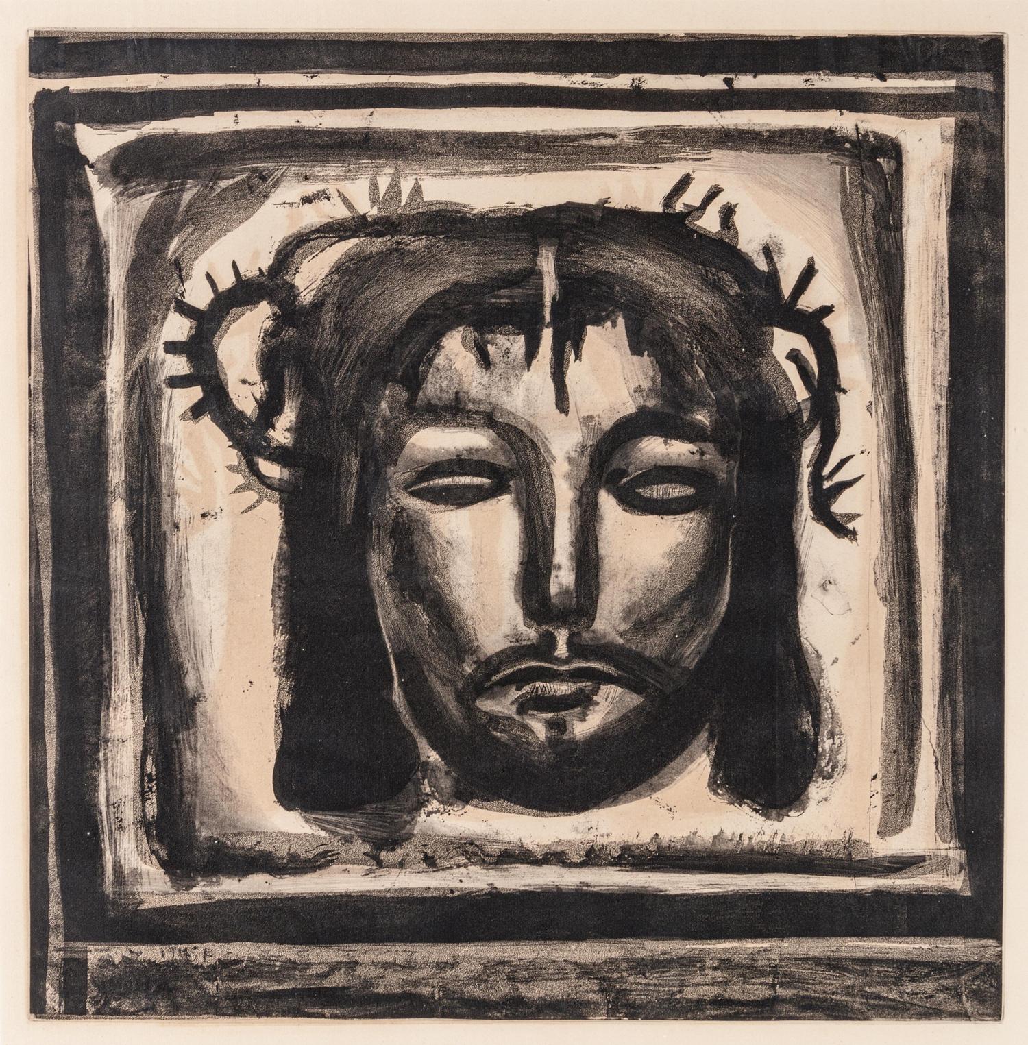 et Véronique au tendre lin, passe encore sur le chemin... ( and Veronica is still among us with her veil of compassion... ) (plate 33 from Miserere )