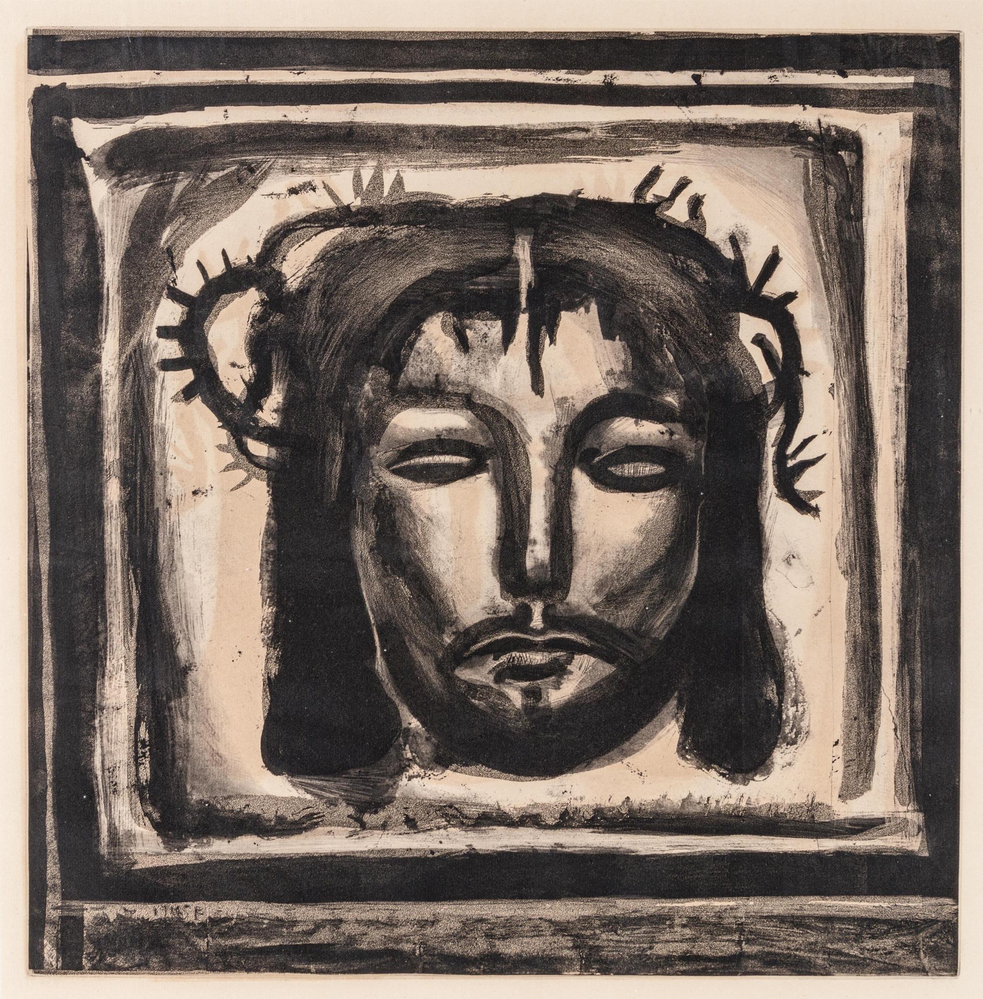 et Véronique au tendre lin, passe encore sur le chemin... ( and Veronica is still among us with her veil of compassion... ) (plate 33 from Miserere )