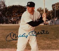 A Mickey Mantle Signed Autograph Photo (Beckett Authentication Services BAS Certified),