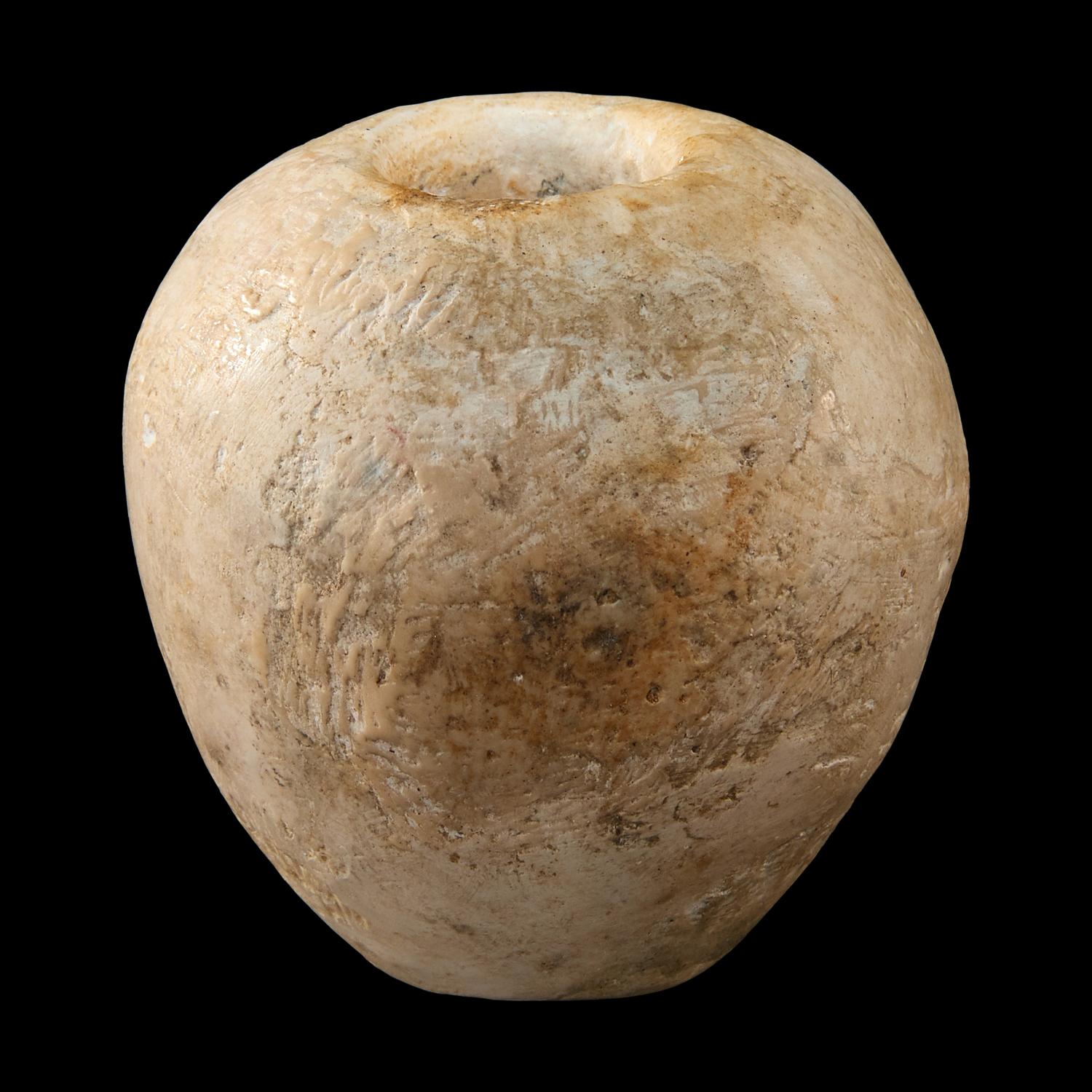An Egyptian Limestone Mace Head
