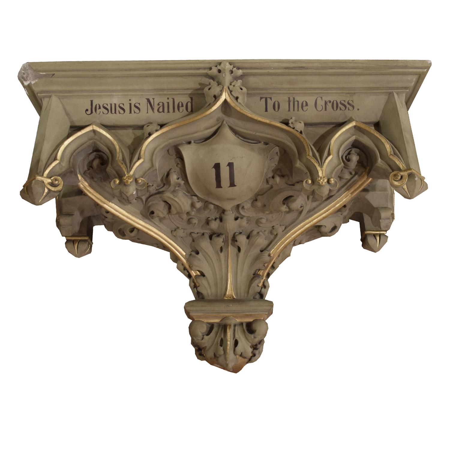A Painted Cast Composition Bracket 31.5" W x 15" D x 21" H — United States, 20th Century