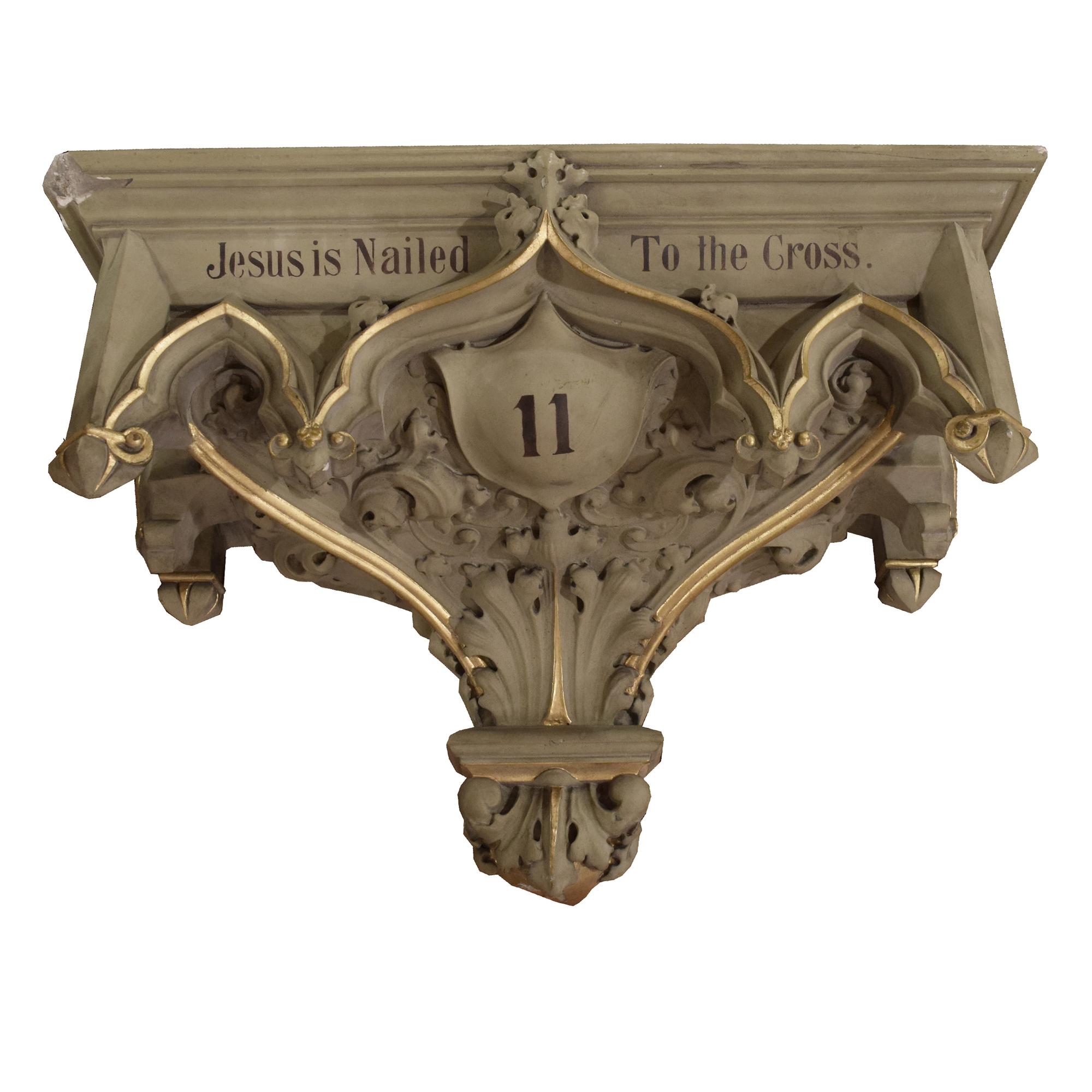 A Painted Cast Composition Bracket 31.5" W x 15" D x 21" H — United States, 20th Century
