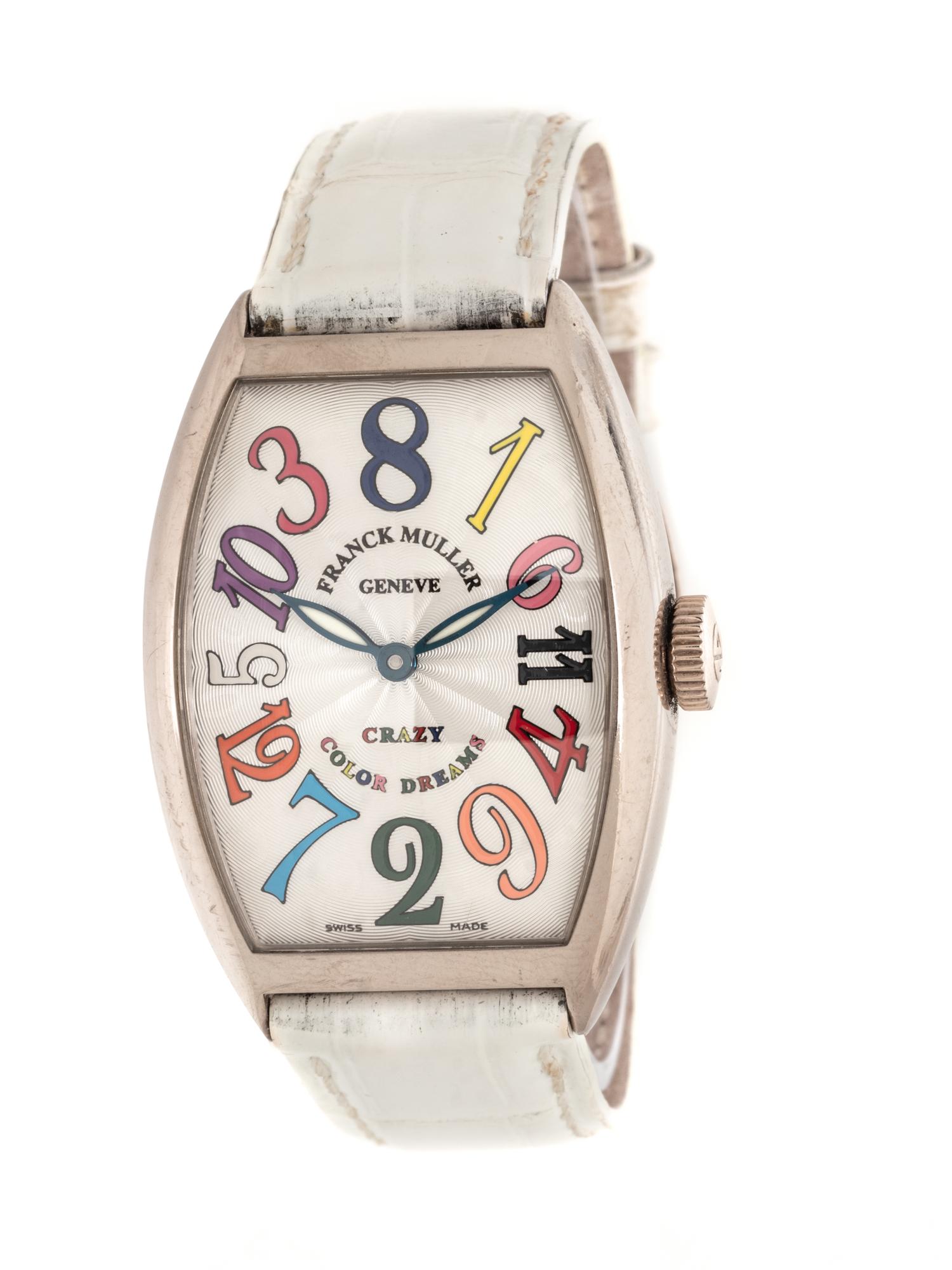 FRANCK MULLER, WHITE GOLD 'CRAZY COLOR DREAMS' WATCH