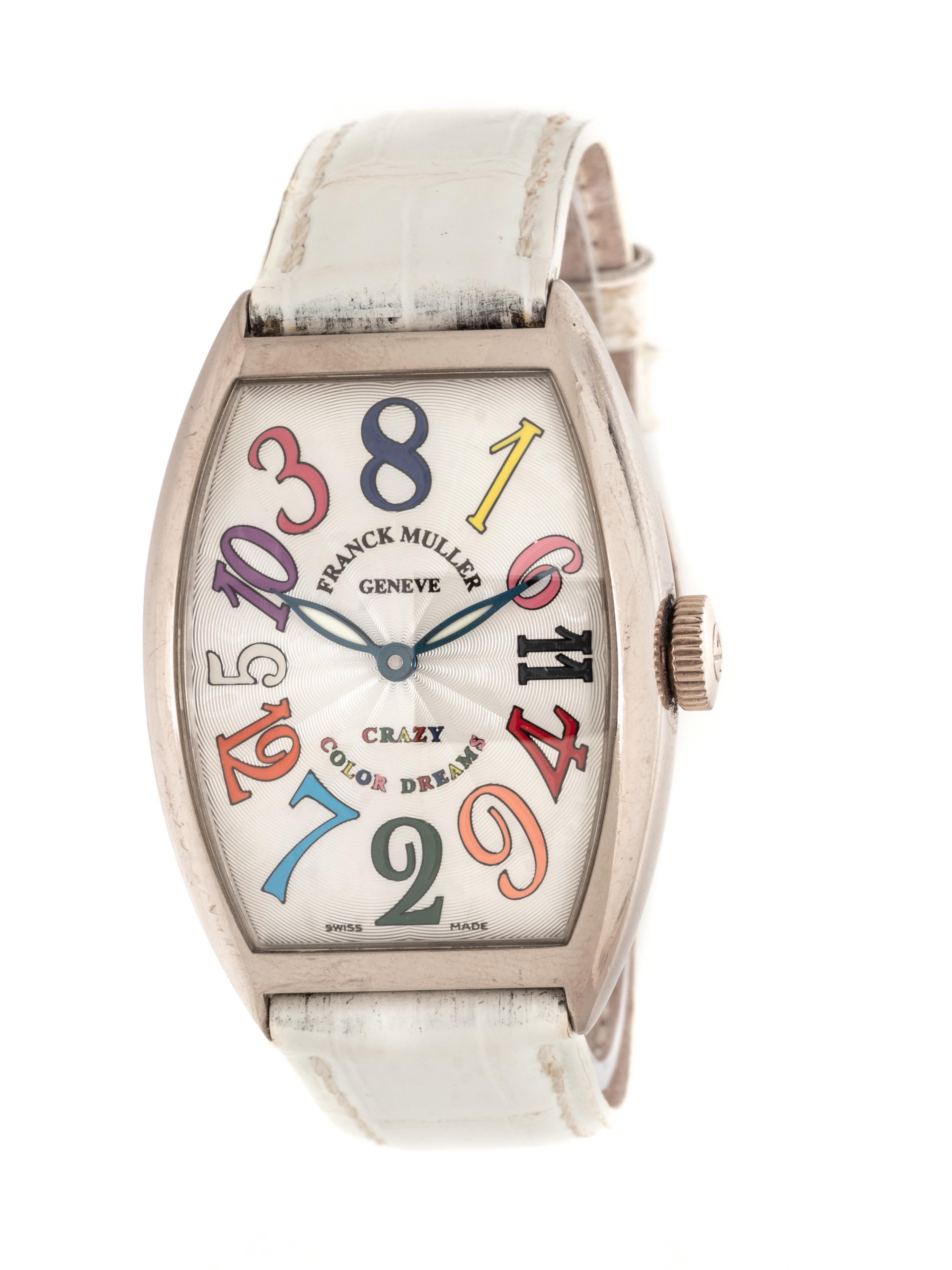 FRANCK MULLER, WHITE GOLD 'CRAZY COLOR DREAMS' WATCH