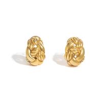 DAVID YURMAN, YELLOW GOLD EARCLIPS