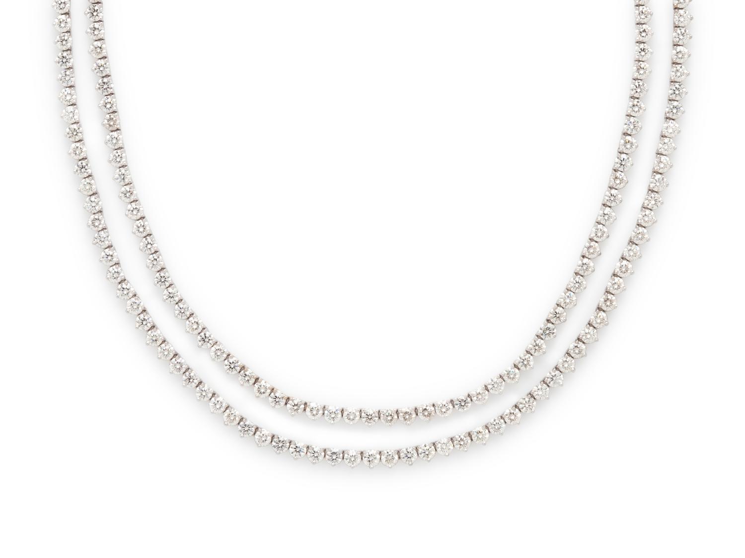 WHITE GOLD AND DIAMOND CONVERTIBLE NECKLACE