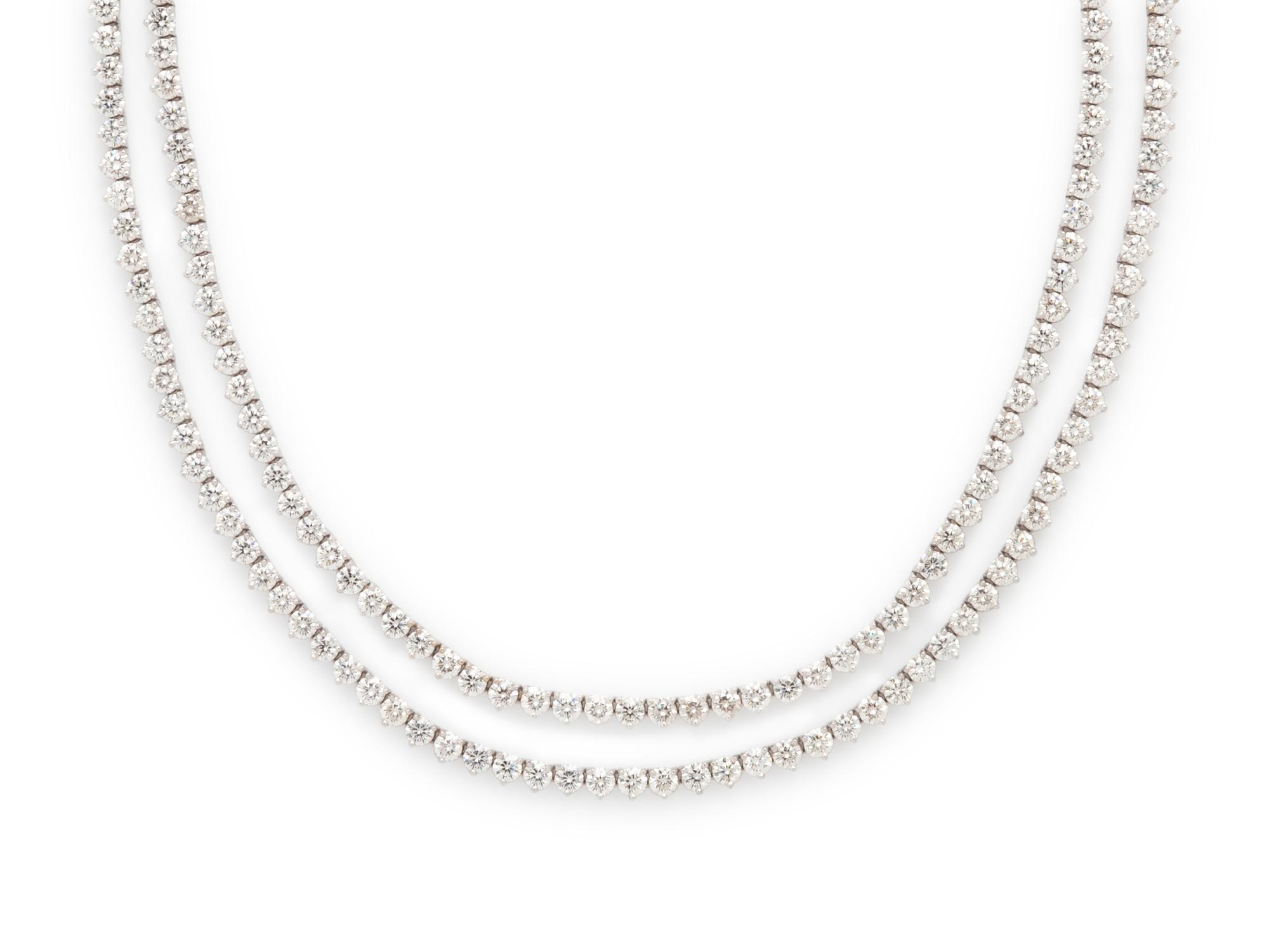 WHITE GOLD AND DIAMOND CONVERTIBLE NECKLACE